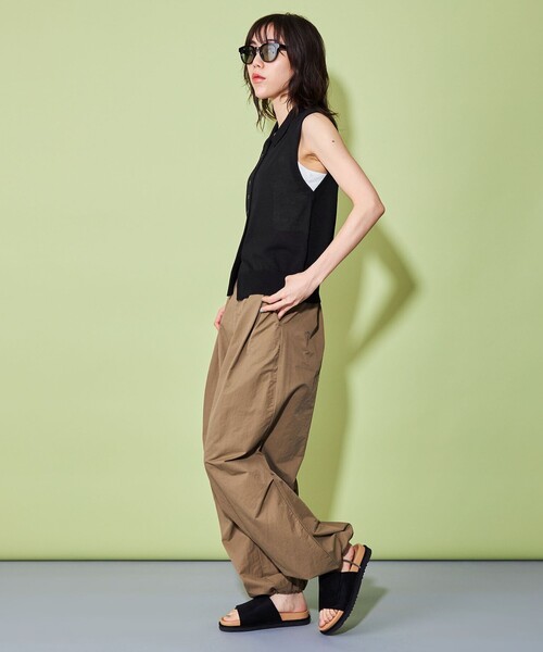 CITEN（シテン）の「＜CITEN＞ノースリーブ ニット シャツ（ニット/セーター・レディース・コバルトブルー/ブラック・FREE）」の9枚目の写真