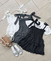 ショルダーリボンティアードビスチェ