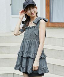 MAJESTIC LEGON | ショルダーリボンティアードビスチェ(キャミソール)