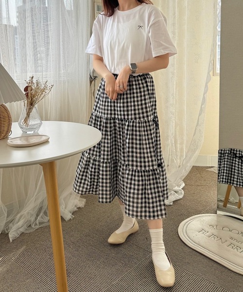 cuorequal(クオレコール)の「リボンワンポイント半袖Tシャツ(Tシャツ/カットソー・レディース・ホワイト・LARGE/MEDIUM/SMALL/X-SMALL)」の13枚目の写真