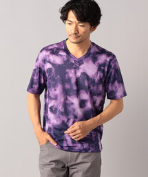 COMME CA MEN（コムサメン）の「ラミー天竺 ムラ染風プリントＴシャツ（Tシャツ/カットソー）」