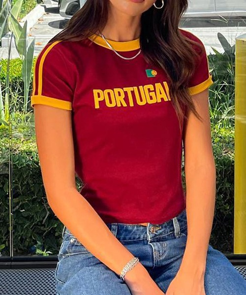 MEMECLE(メメクル)の「【 MEMECLE / メメクル 】ナンバリングラインT(Tシャツ/カットソー・レディース・ブルー/レッド/グリーン/ホワイト/イエロー・S/M/MEDIUM/SMALL)」の5枚目の写真