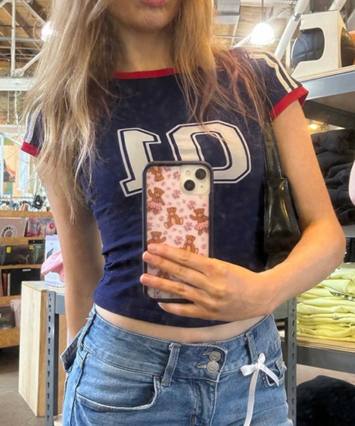 MEMECLE(メメクル)の「【 MEMECLE / メメクル 】ナンバリングラインT(Tシャツ/カットソー・レディース・ブルー/レッド/グリーン/ホワイト/イエロー・S/M/MEDIUM/SMALL)」の6枚目の写真