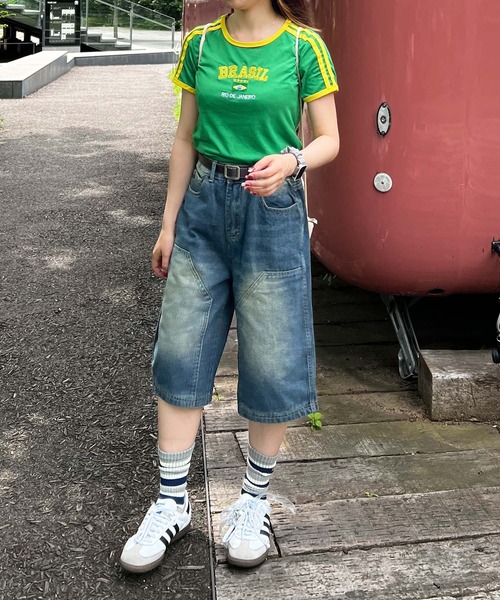 MEMECLE(メメクル)の「【 MEMECLE / メメクル 】ナンバリングラインT(Tシャツ/カットソー・レディース・ブルー/レッド/グリーン/ホワイト/イエロー・S/M/MEDIUM/SMALL)」の19枚目の写真