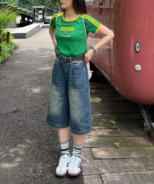 MEMECLE(メメクル)の「【 MEMECLE / メメクル 】ナンバリングラインT(Tシャツ/カットソー・レディース・ブルー/レッド/グリーン/ホワイト/イエロー・S/M/MEDIUM/SMALL)」の20枚目の写真