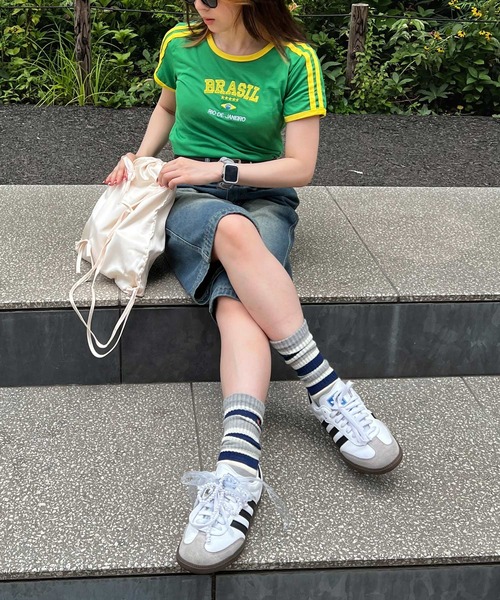 MEMECLE(メメクル)の「【 MEMECLE / メメクル 】ナンバリングラインT(Tシャツ/カットソー・レディース・ブルー/レッド/グリーン/ホワイト/イエロー・S/M/MEDIUM/SMALL)」の21枚目の写真