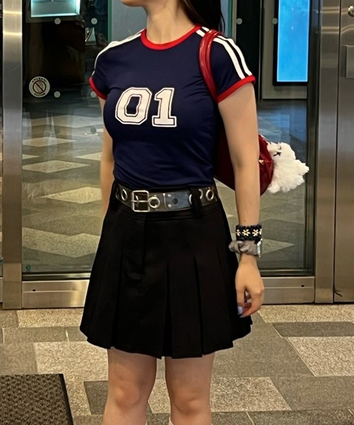 MEMECLE(メメクル)の「【 MEMECLE / メメクル 】ナンバリングラインT(Tシャツ/カットソー・レディース・ブルー/レッド/グリーン/ホワイト/イエロー・S/M/MEDIUM/SMALL)」の13枚目の写真