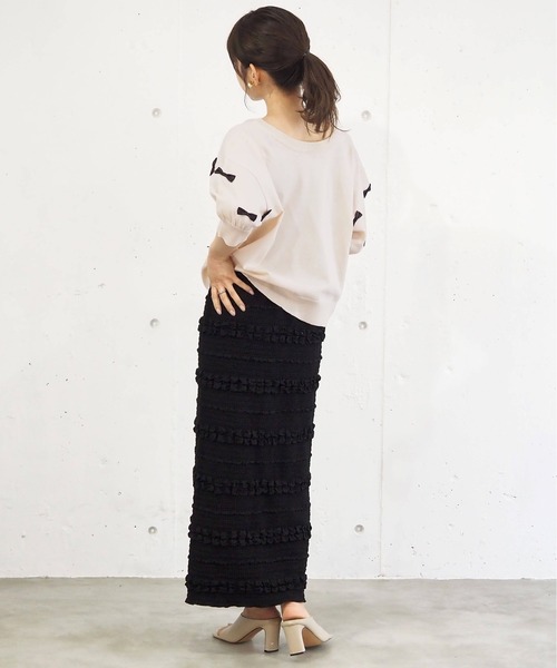 tiptop(ティップトップ)の「ハート刺繍×リボンカーディガン(カーディガン/ボレロ・レディース・ブラック/ホワイト系その他/グレー系その他/ベージュ・FREE)」の19枚目の写真