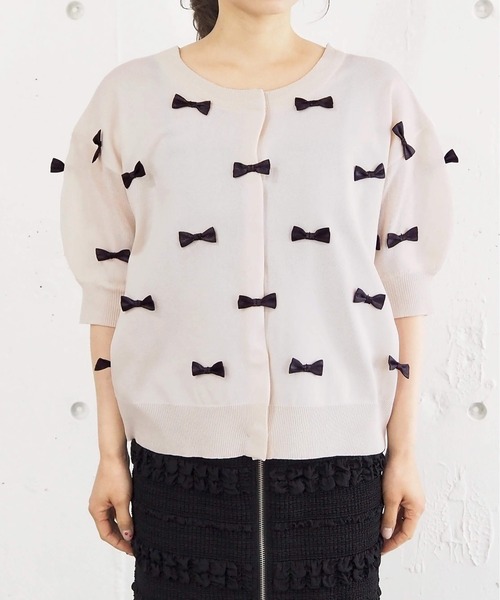 tiptop(ティップトップ)の「ハート刺繍×リボンカーディガン(カーディガン/ボレロ・レディース・ブラック/ホワイト系その他/グレー系その他/ベージュ・FREE)」の20枚目の写真