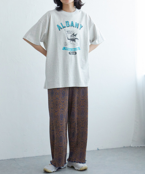 VENCEEXCHANGE(ヴァンスエクスチェンジ)の「キャラプリントTシャツ(Tシャツ/カットソー・レディース・オフホワイト/チャコールグレー/ナチュラル・FREE)」の9枚目の写真