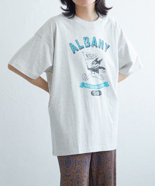VENCEEXCHANGE(ヴァンスエクスチェンジ)の「キャラプリントTシャツ(Tシャツ/カットソー・レディース・オフホワイト/チャコールグレー/ナチュラル・FREE)」の7枚目の写真
