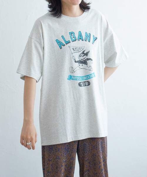VENCEEXCHANGE(ヴァンスエクスチェンジ)の「キャラプリントTシャツ(Tシャツ/カットソー・レディース・オフホワイト/チャコールグレー/ナチュラル・FREE)」の8枚目の写真