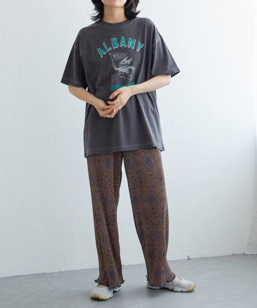 VENCEEXCHANGE(ヴァンスエクスチェンジ)の「キャラプリントTシャツ(Tシャツ/カットソー・レディース・オフホワイト/チャコールグレー/ナチュラル・FREE)」の12枚目の写真