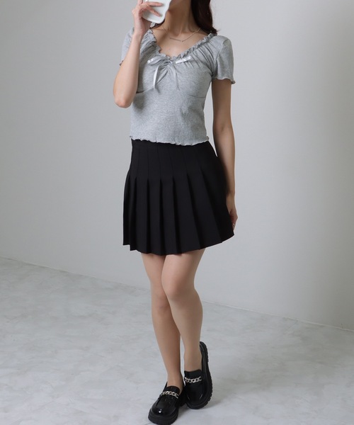 セール】深Vネック 2WAY オフショル メロウ トップス（Tシャツ