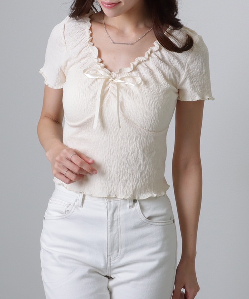 *paris*レース 2WAY オフショルダー トップス（ブラック） オフショルダートップス（ブラック） | MACHATT ONLINE STORE