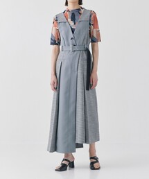 UNITED TOKYO | ゲレインテクスチャーコンビワンピース(ジャンパースカート)