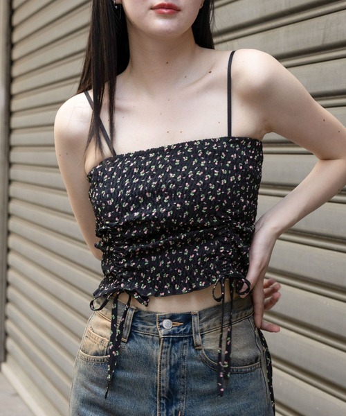 3.3 Field Trip （3.3フィールドトリップ）の「3.3 Field Trip／ハナガラキャミ（キャミソール・レディース・クリーム/ブラック・FREE）」の2枚目の写真