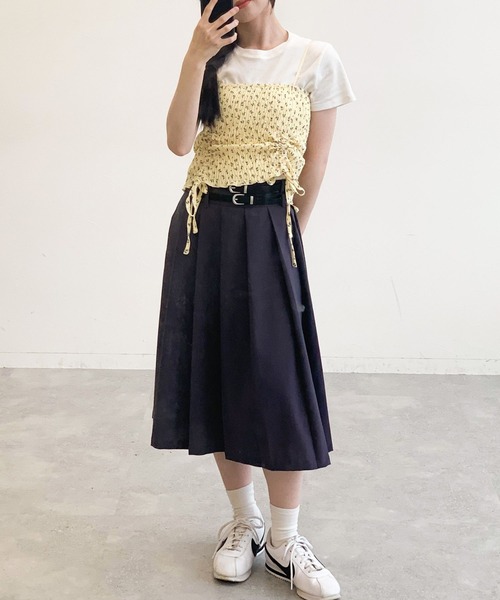 3.3 Field Trip （3.3フィールドトリップ）の「3.3 Field Trip／ハナガラキャミ（キャミソール・レディース・クリーム/ブラック・FREE）」の7枚目の写真