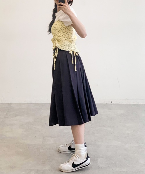 3.3 Field Trip （3.3フィールドトリップ）の「3.3 Field Trip／ハナガラキャミ（キャミソール・レディース・クリーム/ブラック・FREE）」の8枚目の写真