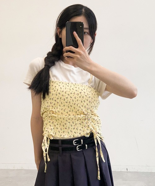 3.3 Field Trip （3.3フィールドトリップ）の「3.3 Field Trip／ハナガラキャミ（キャミソール・レディース・クリーム/ブラック・FREE）」の10枚目の写真