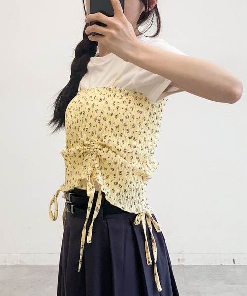 3.3 Field Trip （3.3フィールドトリップ）の「3.3 Field Trip／ハナガラキャミ（キャミソール・レディース・クリーム/ブラック・FREE）」の12枚目の写真