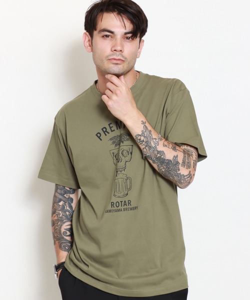 ROTAR(ローター)の「PREMIUM Tee(Tシャツ/カットソー・メンズ・ライトオリーブ/スミクロ/バーガンディー/オフホワイト・MEDIUM/X-LARGE/LARGE/SMALL)」の3枚目の写真