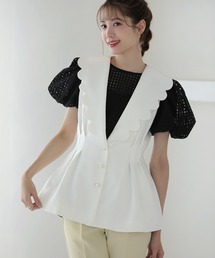 ★mika.★美品★meraki メラキパールボタンノーカラージャケット 美品☆meraki メラキ パールボタンノーカラージャケットコート