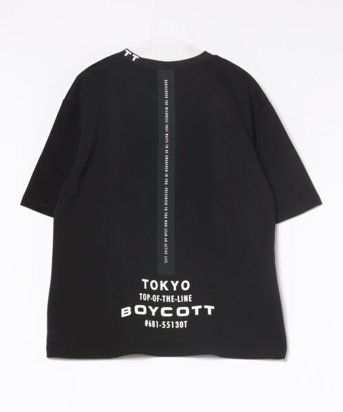 BOYCOTT（ボイコット）の「【BOYCOTT/ボイコット】オーバーサイズボックスシルエットマルチプリント5分袖Tシャツカットソー（Tシャツ/カットソー・メンズ・ホワイト/ベージュ/ブラック・LARGE/X-LARGE/MEDIUM）」の4枚目の写真