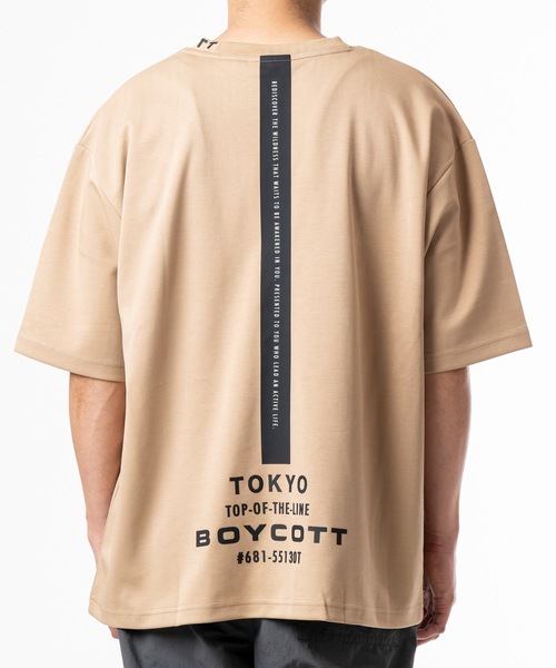 BOYCOTT（ボイコット）の「【BOYCOTT/ボイコット】オーバーサイズボックスシルエットマルチプリント5分袖Tシャツカットソー（Tシャツ/カットソー・メンズ・ホワイト/ベージュ/ブラック・LARGE/X-LARGE/MEDIUM）」の7枚目の写真
