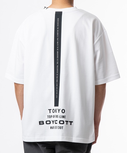 BOYCOTT（ボイコット）の「【BOYCOTT/ボイコット】オーバーサイズボックスシルエットマルチプリント5分袖Tシャツカットソー（Tシャツ/カットソー・メンズ・ホワイト/ベージュ/ブラック・LARGE/X-LARGE/MEDIUM）」の5枚目の写真