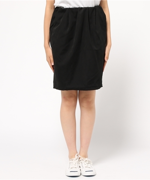 CIAOPANIC（チャオパニック）の「【Ciaopanic】　ピーチ起毛ウエストギャザーSK（スカート・レディース・キャメル/ブラック/ネイビー・FREE）」の4枚目の写真