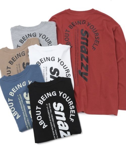 GLAZOS(グラソス)の「【大人向けサイズあり】【プチプラ】バック縦ロゴ長袖Tシャツ(Tシャツ/カットソー・キッズ・ブラック/グレー/オレンジ/ベージュ/インディゴブルー/ホワイト・140cm/150cm/160cm/170cm)」の14枚目の写真