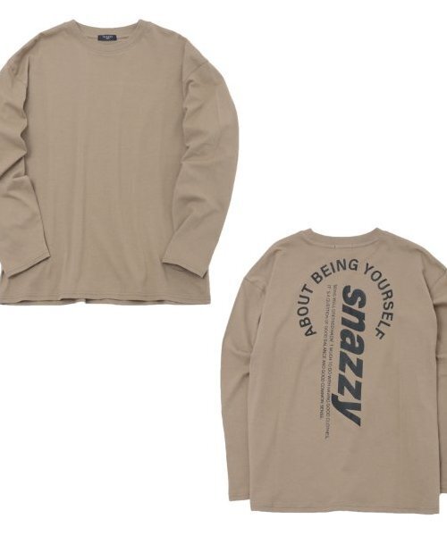 GLAZOS(グラソス)の「【大人向けサイズあり】【プチプラ】バック縦ロゴ長袖Tシャツ(Tシャツ/カットソー・キッズ・ブラック/グレー/オレンジ/ベージュ/インディゴブルー/ホワイト・140cm/150cm/160cm/170cm)」の16枚目の写真