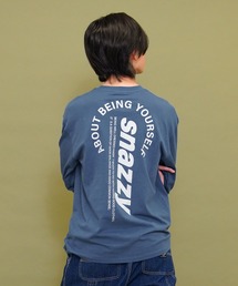 GLAZOS | 【プチプラ】バック縦ロゴ長袖Tシャツ(Tシャツ/カットソー)