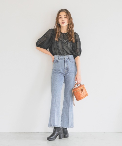 mysty woman(ミスティウーマン)の「レースキリカエクラシックブラウス 140926(シャツ/ブラウス・レディース・オフホワイト/ブラック/オレンジ・FREE)」の20枚目の写真