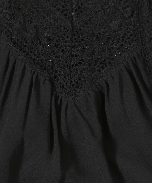 mysty woman(ミスティウーマン)の「レースキリカエクラシックブラウス 140926(シャツ/ブラウス・レディース・オフホワイト/ブラック/オレンジ・FREE)」の5枚目の写真