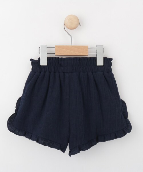 SHOO・LA・RUE(シューラルー)の「◆【110-140cm/セットアップ可】楊柳フリルショートパンツ(その他パンツ・キッズ・ネイビー/パープル・11/13/12/14)」の4枚目の写真