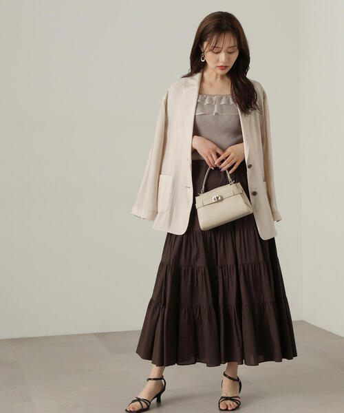 PROPORTION BODY DRESSING（プロポーションボディドレッシング）の「シアージャケット / 1214250501（テーラードジャケット・レディース・ベージュ/ブラウン・SMALL/MEDIUM）」の11枚目の写真