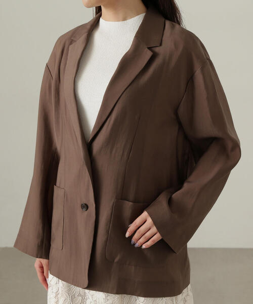 PROPORTION BODY DRESSING（プロポーションボディドレッシング）の「シアージャケット / 1214250501（テーラードジャケット・レディース・ベージュ/ブラウン・SMALL/MEDIUM）」の6枚目の写真