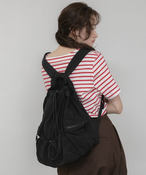 セール】ドローコード3ポケットナップザック /大容量 A4サイズ ペット