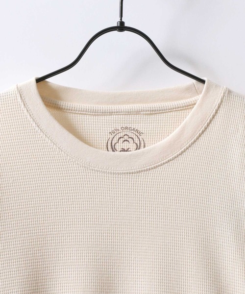 SITRY（シトリー）の「2026SS新色 Organic Cotton Thermal/オーガニックコットン サーマル ワッフル クルーネック ヘンリーネック ロンT 長袖Tシャツ（Tシャツ/カットソー・メンズ・ブラック/グレー/アイボリー/カーキブラウン/オフホワイト/ベージュ/グレー系その他/ホワイト系その他/ブラック系その他/カーキ/グレイッシュベージュ/オリーブ/ホワイト/サックスブルー・LL/M/L）」の16枚目の写真