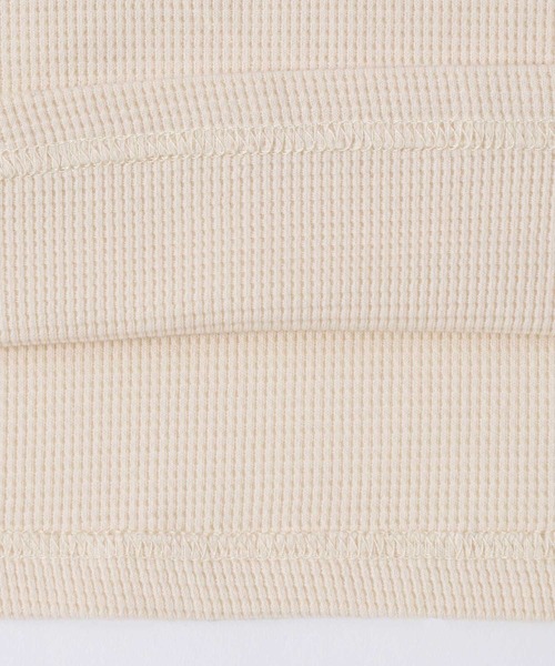 SITRY（シトリー）の「2026SS新色 Organic Cotton Thermal/オーガニックコットン サーマル ワッフル クルーネック ヘンリーネック ロンT 長袖Tシャツ（Tシャツ/カットソー・メンズ・ブラック/グレー/アイボリー/カーキブラウン/オフホワイト/ベージュ/グレー系その他/ホワイト系その他/ブラック系その他/カーキ/グレイッシュベージュ/オリーブ/ホワイト/サックスブルー・LL/M/L）」の19枚目の写真