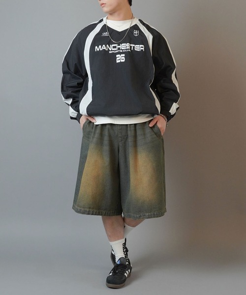 SPINNS（スピンズ）の「ナイロンプルーオーバー/ゲームデザイン（スウェット・メンズ・ネイビー/ピンク/グレー/オフホワイト/ブラック/ワイン・ONESIZE）」の17枚目の写真