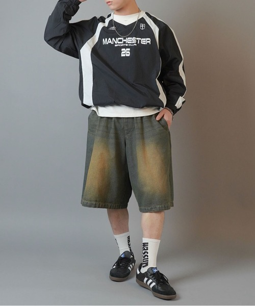 SPINNS（スピンズ）の「ナイロンプルーオーバー/ゲームデザイン（スウェット・メンズ・ネイビー/ピンク/グレー/オフホワイト/ブラック/ワイン・ONESIZE）」の18枚目の写真