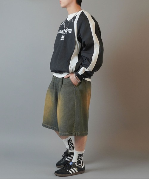 SPINNS（スピンズ）の「ナイロンプルーオーバー/ゲームデザイン（スウェット・メンズ・ネイビー/ピンク/グレー/オフホワイト/ブラック/ワイン・ONESIZE）」の19枚目の写真