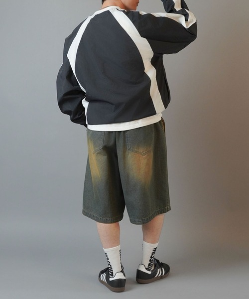 SPINNS（スピンズ）の「ナイロンプルーオーバー/ゲームデザイン（スウェット・メンズ・ネイビー/ピンク/グレー/オフホワイト/ブラック/ワイン・ONESIZE）」の21枚目の写真