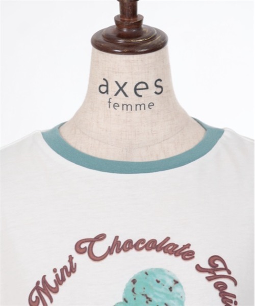 axes femme（アクシーズファム）の「チョコミントプリントT