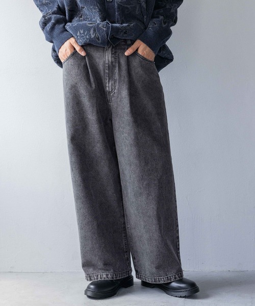 LOWRYS FARM(ローリーズファーム)の「カコウデニムバギーパンツ 148865(デニムパンツ・メンズ・ブルー/ブラック・MEDIUM/LARGE)」の2枚目の写真