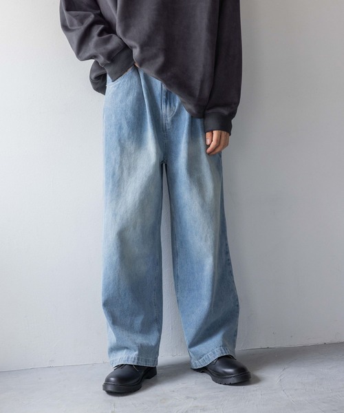 LOWRYS FARM(ローリーズファーム)の「カコウデニムバギーパンツ 148865(デニムパンツ・メンズ・ブルー/ブラック・MEDIUM/LARGE)」の5枚目の写真