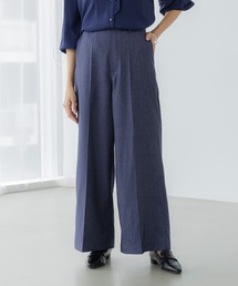 Elura | <スタイリスト福田麻琴さんコラボ>大人デニムワイドパンツ/ 142038(デニムパンツ)